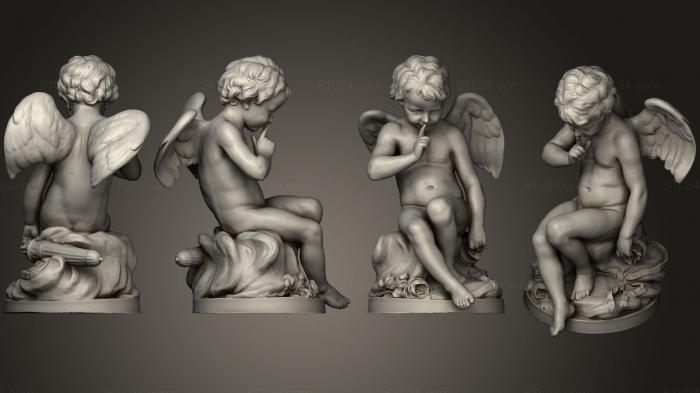 3d модели ангелы (Амурский художественный музей, AN_0190) 3D модель для ЧПУ станка